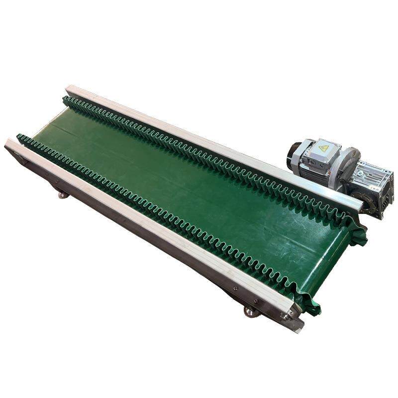 爬坡输送机物流自动快递分拣流水线输送带移动式裙边挡皮带输送机