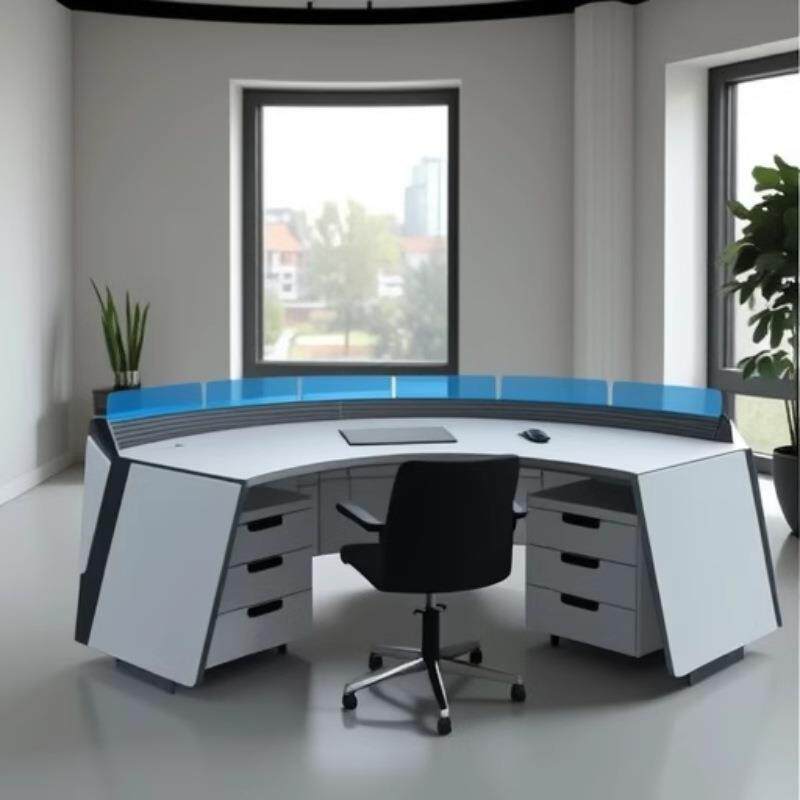科华福威监控台操作台指挥中心调度台多媒体电脑桌工厂加工制作