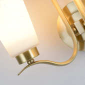 客厅过道欧式 乡村创意 卧室床头灯电视墙玻璃罩壁灯现代铜灯全美式