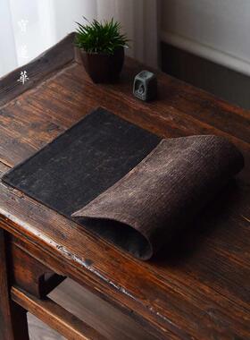 布垫隔热料柞蚕丝布茶垫茶道老香云纱btv4布垫杯蚕丝艺真茶席席