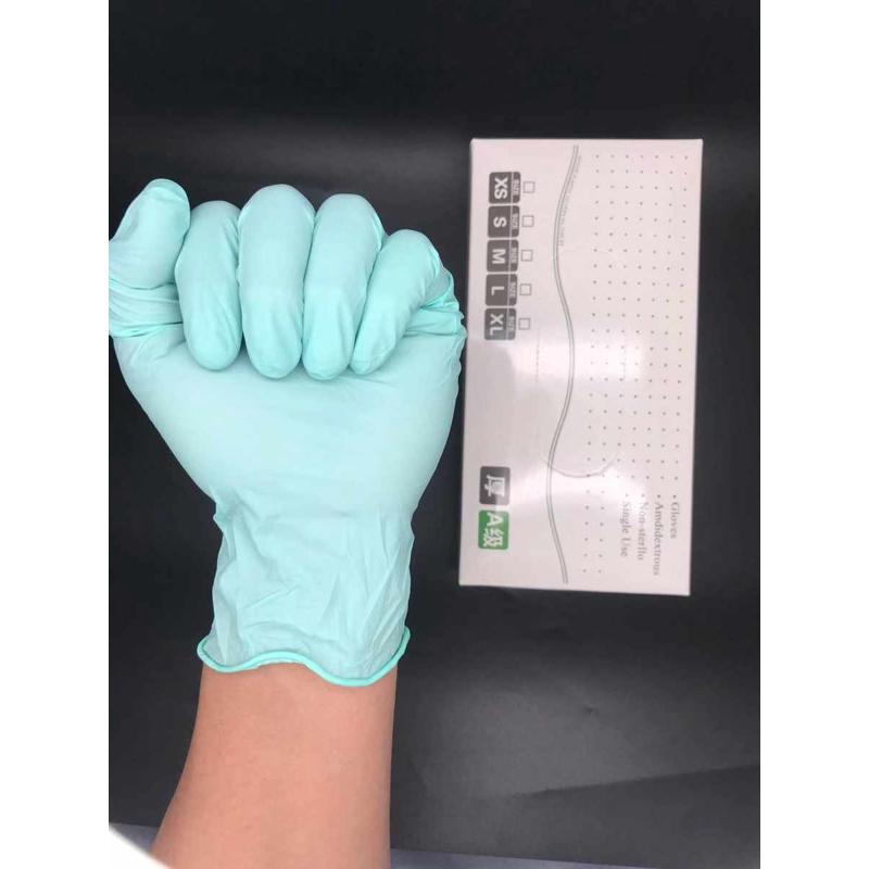 加厚一次性手套蓝丁晴绿丁腈橡胶乳胶防油防水劳保机械手套