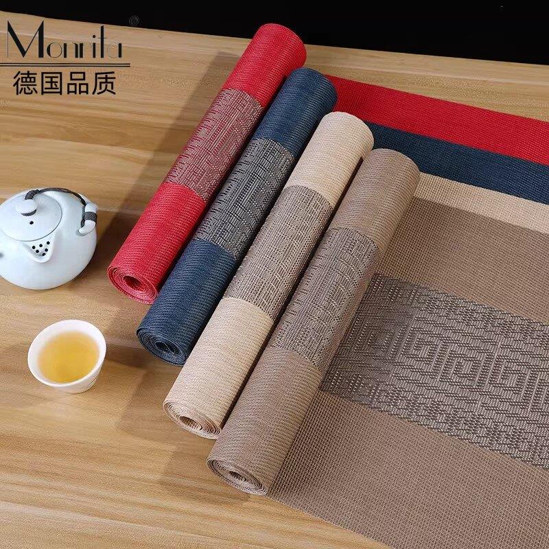 日本高端茶席桌旗PVC茶桌垫布茶垫茶几桌布旗布茶茶台桌布