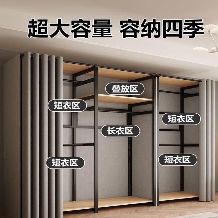 简易装现代儿童金0808布衣柜 组送货属入加粗款户家用衣橱