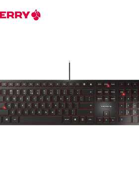 CHERRY樱桃KC6000纤薄有线薄膜键盘轻音商务办公打字家用笔记本