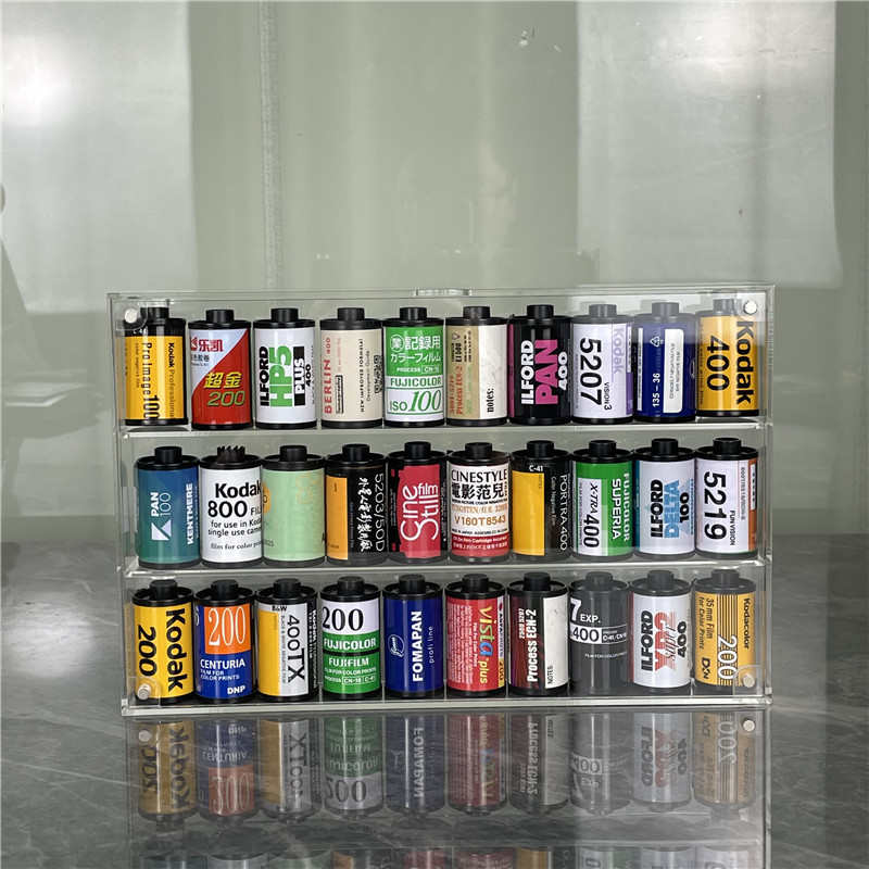 亚克怀旧盒柯达摄影暗纪念力主题装饰裱胶卷装饰盒样板房收藏装