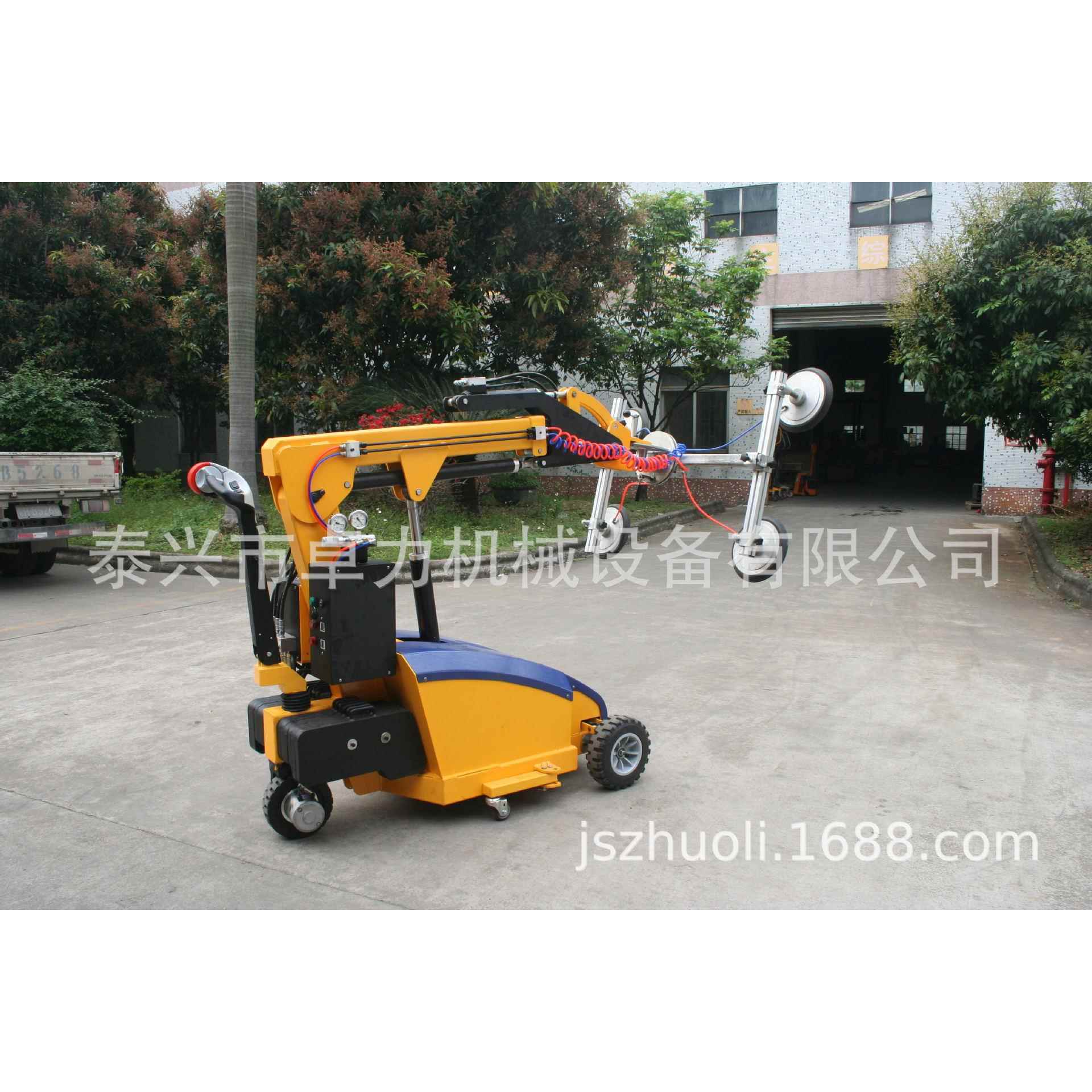 铁板升高搬运车吊臂式玻璃吸盘升降车旋转调整盘