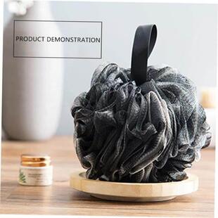 Ball Black Mesh Charcoal Sponge Bath Loofah Bamboo Shower