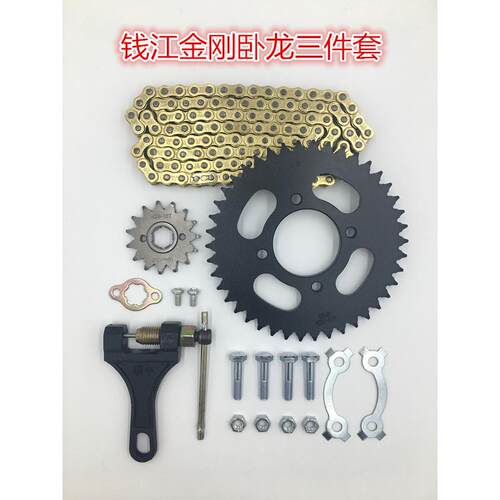 适用钱江QJ150-18A/5C/16/23/28金刚畅跑卧龙机车链盘链条套炼