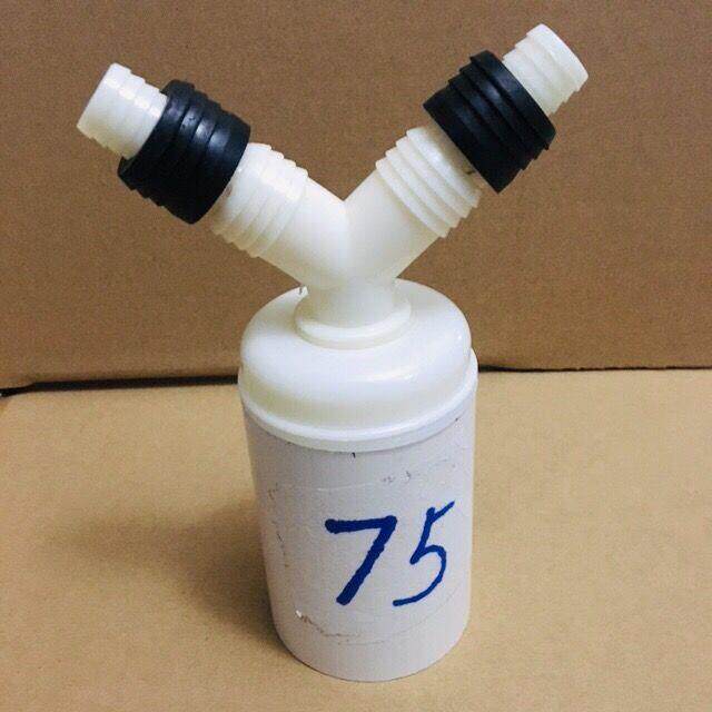 两用双洗衣机排水管。。密封三通转接头内70外75PVC管道脸盆下水