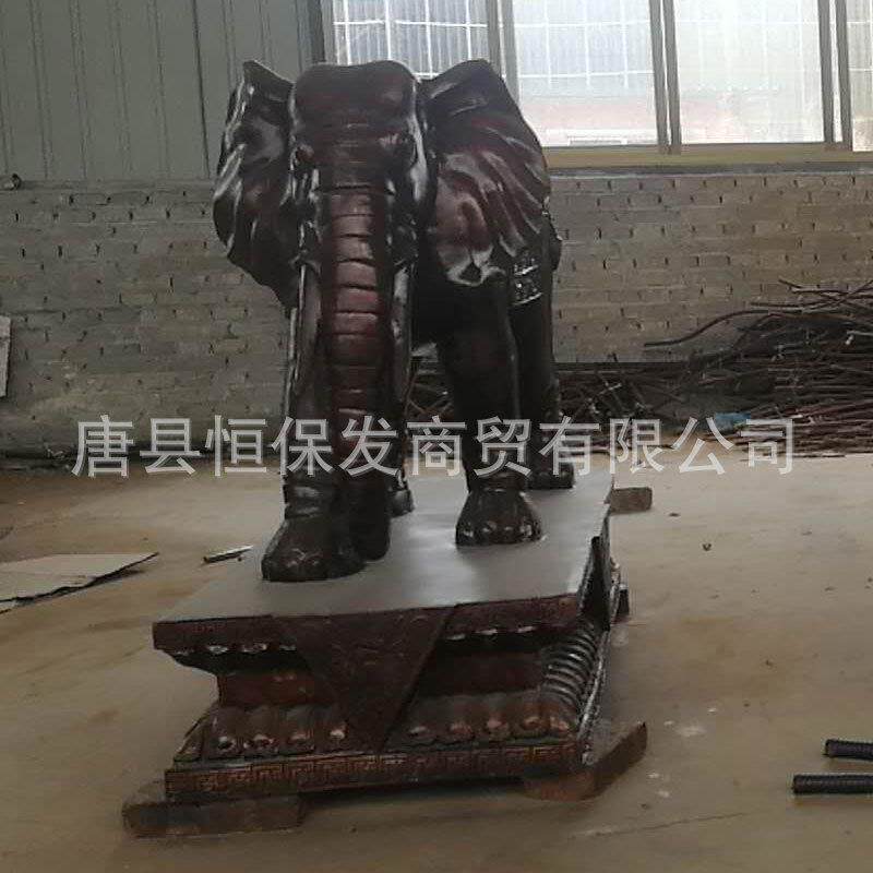酒店门口纯铜大象动物雕塑高度1米1.2米铜大象摆件生产铜雕大象厂