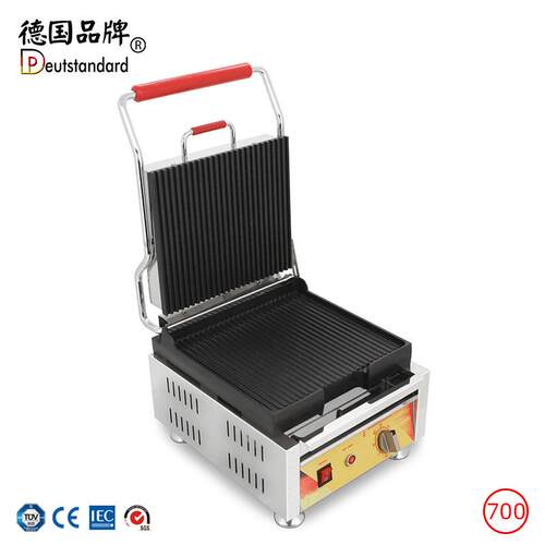 单板帕1尼尼竖条机压板扒炉压煎647牛扒肉饼热三文治小吃机器出口