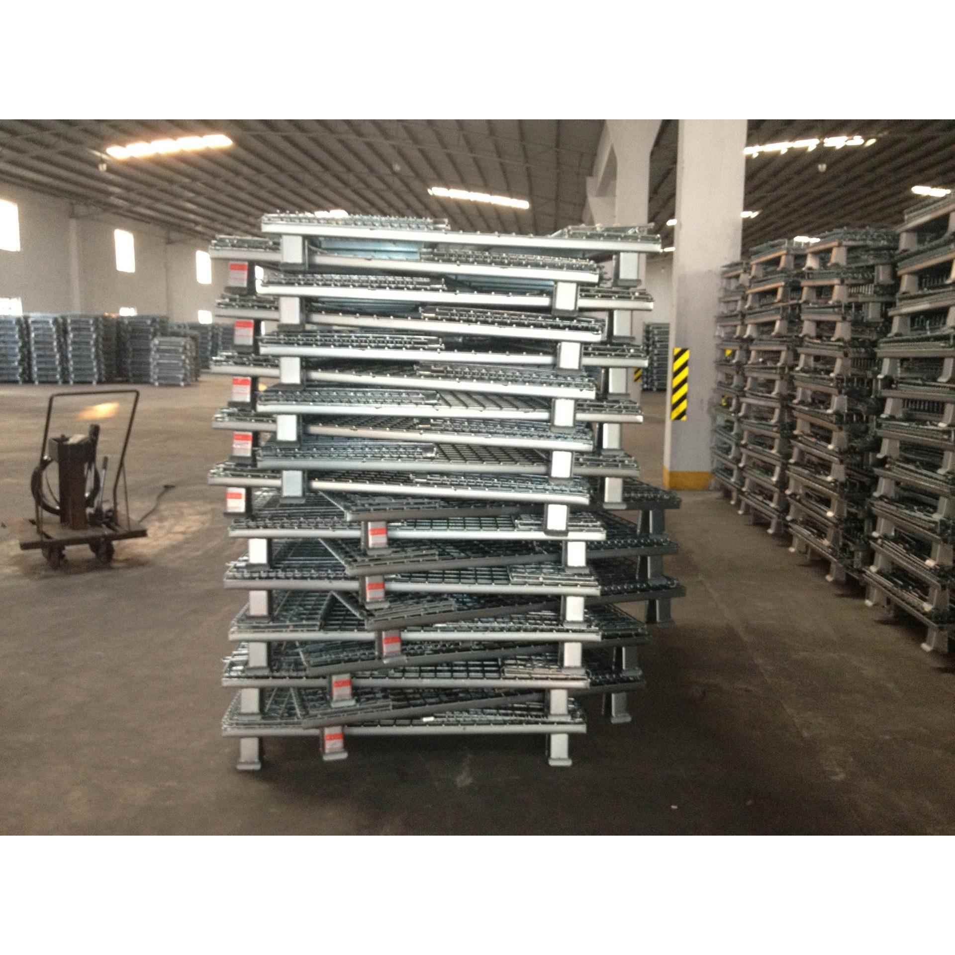 专业提供 折叠式金属仓储笼 标准仓储笼 镀锌金属仓储笼规格齐全