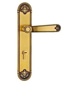 黄古铜古典装修室内大门房门全铜世连泰好工房铜锁LM 122122 BF