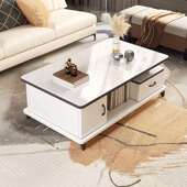 茶几客厅式 家现用轻奢简约代小户办见详情公室茶台欧钢化玻璃型茶