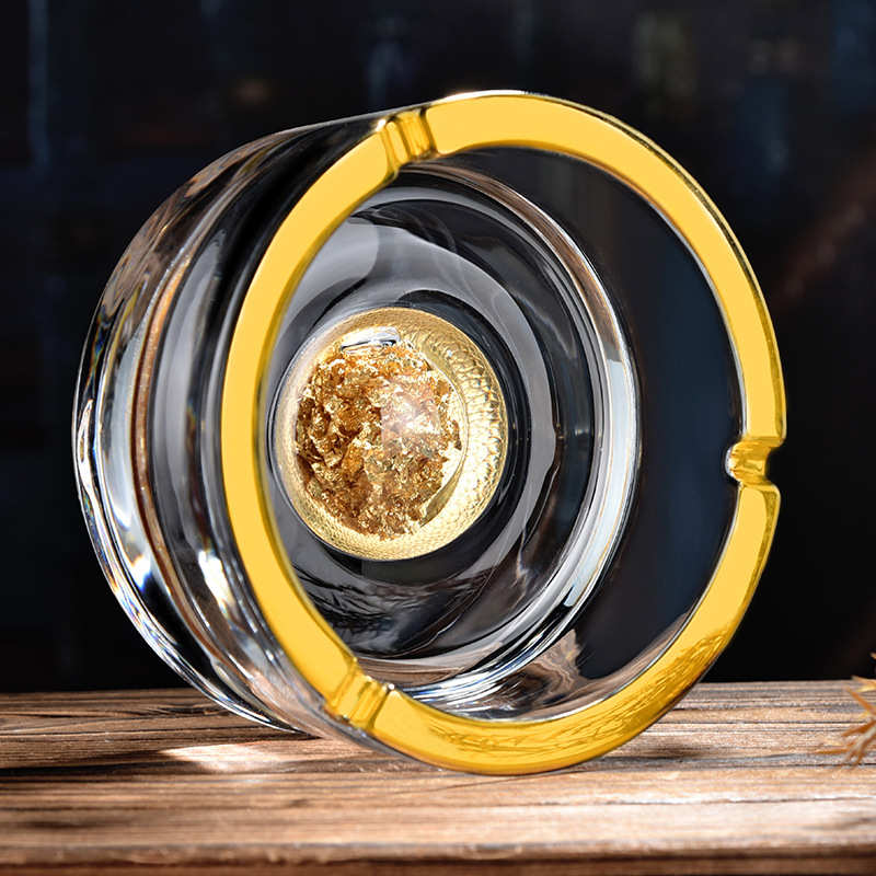 金像 北欧水晶玻璃烟灰缸轻奢创意家用客厅办公室KTV酒店用品批发