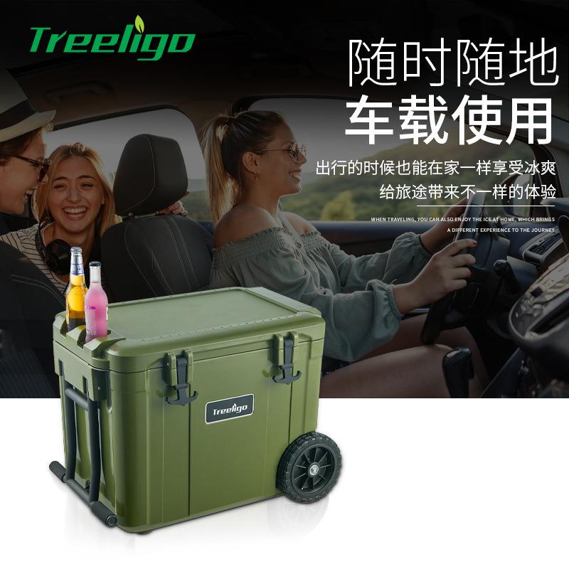 源头工厂汽车冰箱12V24V户外野餐露营冷藏冰柜大容量便携车载冰箱