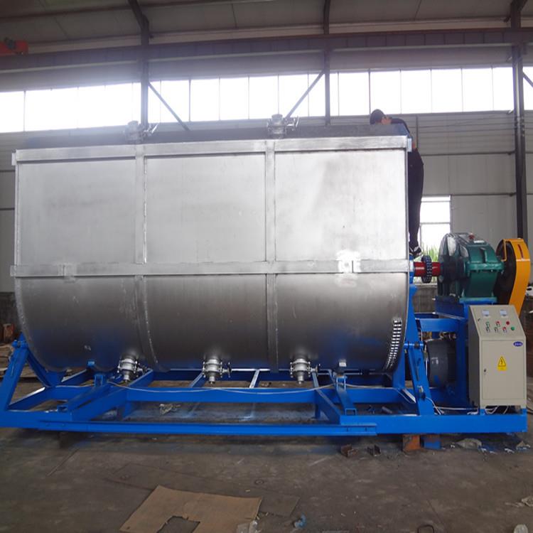 生产槽型混合机 双桨叶螺带混料机 卧式真石漆搅拌机大型混合机