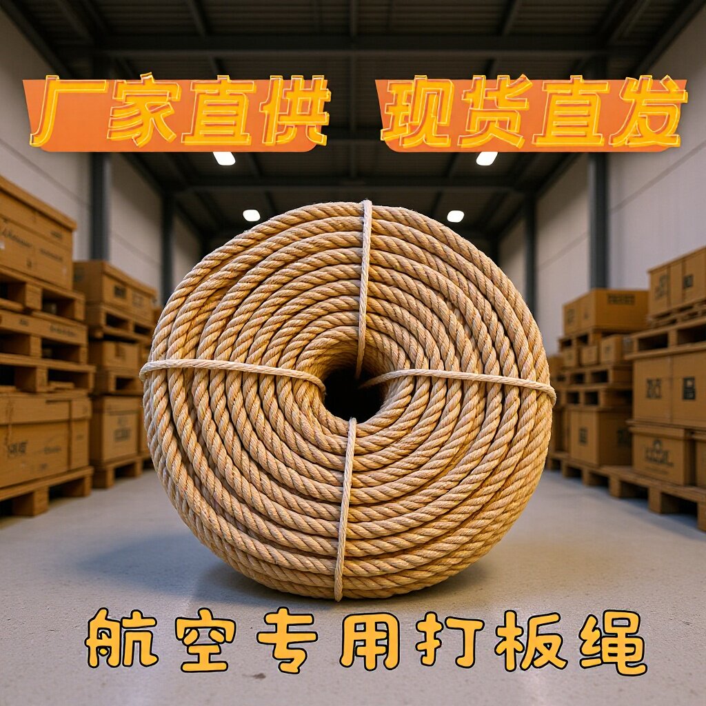 航空打包黄麻绳剑麻绳拔河攀爬装饰行李麻绳捆绑安全用绳货仓打版