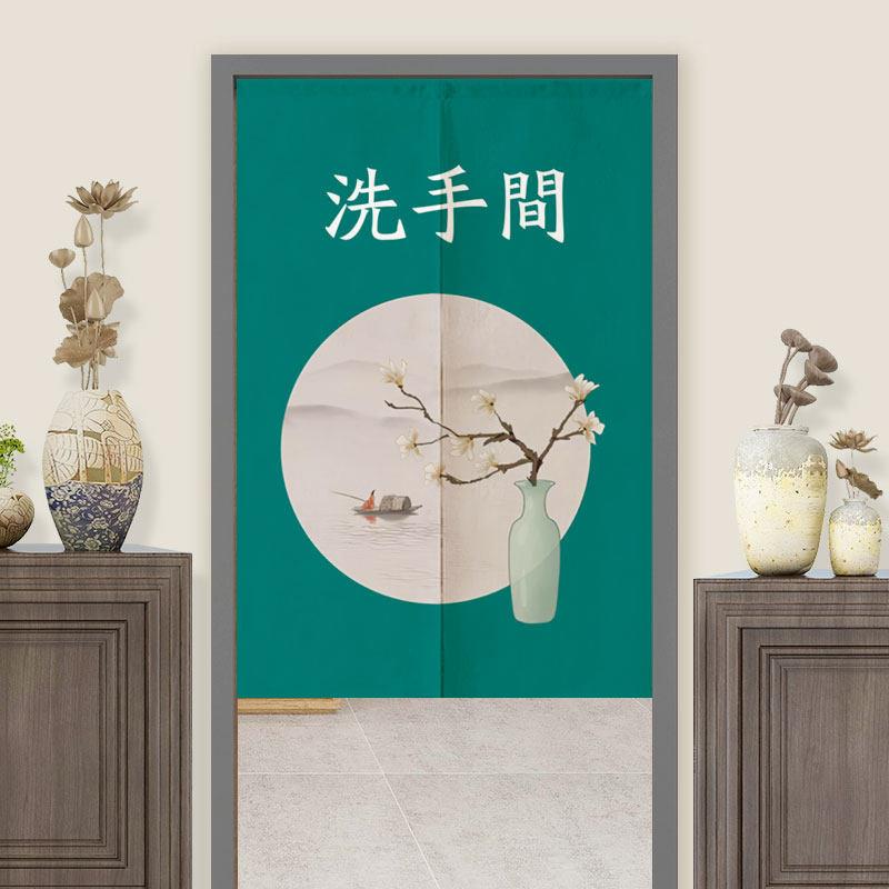定制卫生间门帘布艺隔断帘商用家用厕所洗手间防窥遮挡免打孔挂帘
