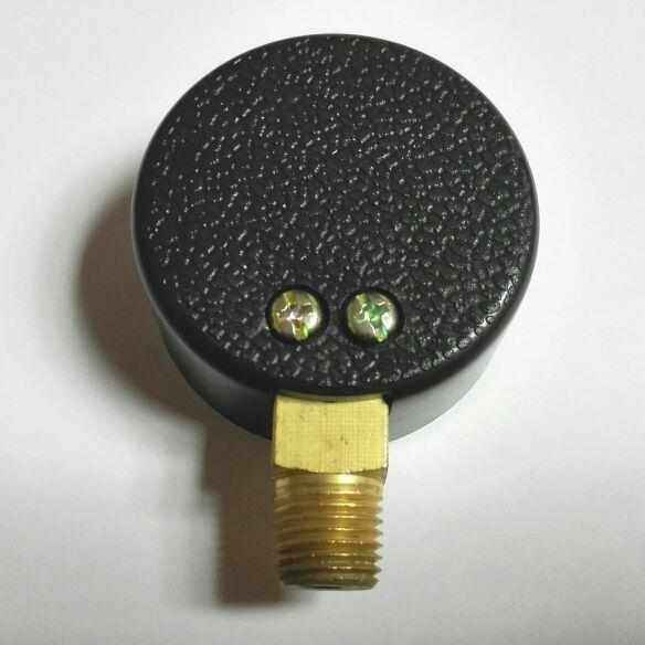 。50mm 塑料外壳压力表 Y-50 0～2.5mpa npt1/4 美制铜锥度螺纹