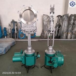 10NR 智工 电动耐高温刀闸阀 PZ973W 310S耐高温插板阀 DN200