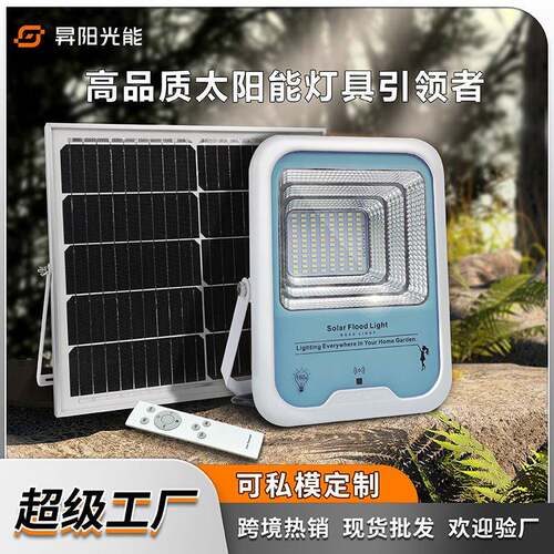 SPX-100W太阳能投光灯IP65高流明人体感应庭院照明灯光感照明壁灯