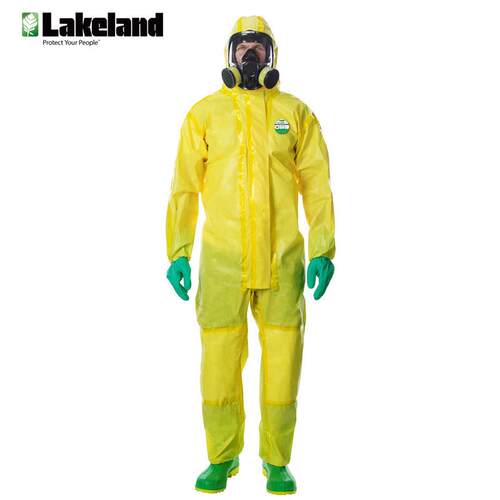 雷克兰凯麦斯1防护服CT1S428E防化服耐酸碱化学品连体带帽防尘服