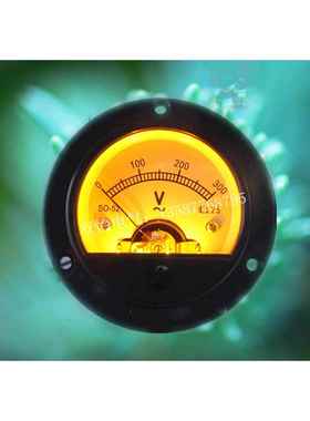SQ-52指针式交流电压表300V圆形带背景灯AC300V 65*50mm