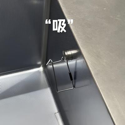 磁吸洗碗海绵沥水架不锈钢免打孔厨房水槽钢丝球洗碗擦收纳置物架