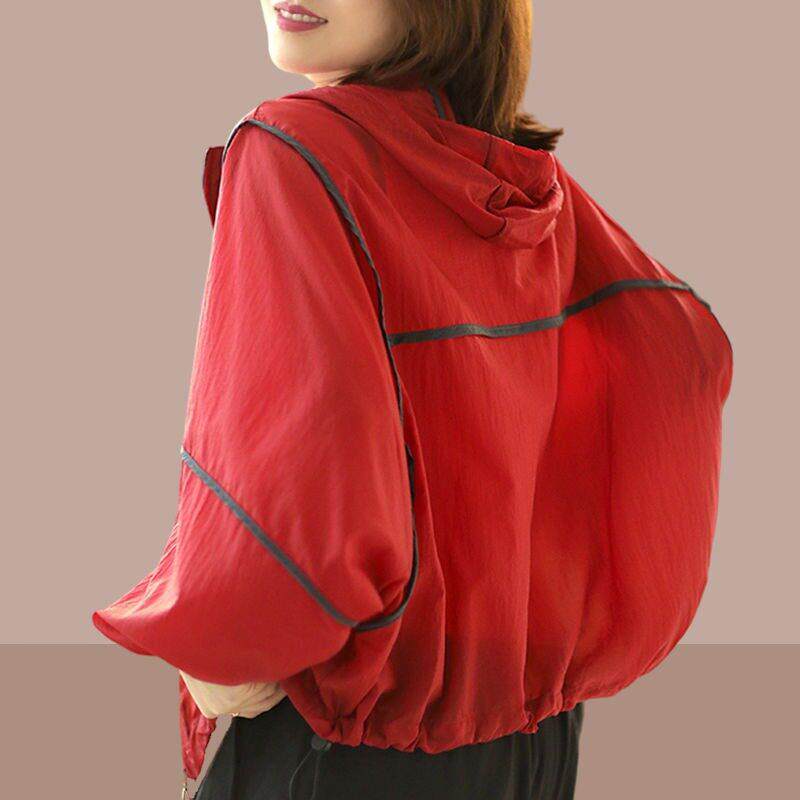 冰丝防晒衣女夏季薄款2025年新款防紫外线透气百搭连帽防晒服外套