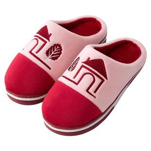 棉拖鞋男冬季居家居室防滑家用地板情侣保213房子暖绒内毛拖鞋女