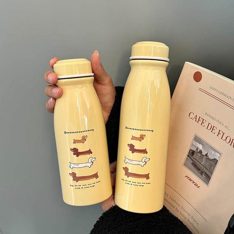 奶乎乎腊肠狗~原创可爱小狗保温杯情侣304不锈钢水杯可携式随手杯,餐饮具,保冷/保温杯,淘宝优惠券,粉丝福利购,淘宝优惠卷