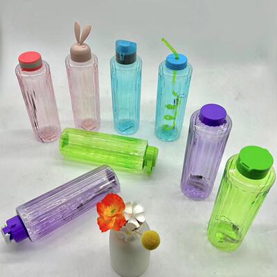 Clear Large Capacity Plastic Cup Portable Drinking Cup Stude