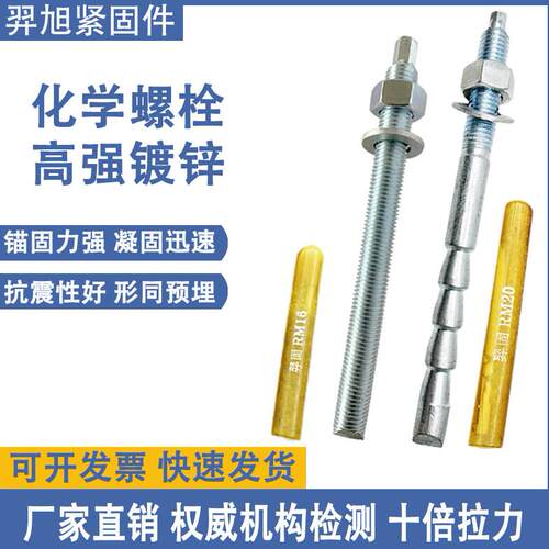 高强度化学螺栓倒锥化学锚栓膨胀螺丝M8M10M12M14M16M18M20M24M30