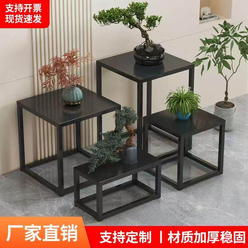 简约铁艺置物架定制底座印表机架服装店展示架花架客厅落地鱼缸架
