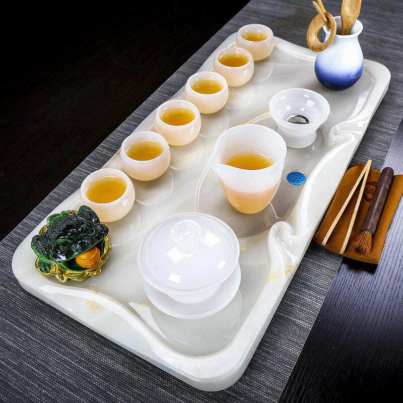 小茶盘带排水家用托盘轻奢现代泡茶套装小茶台功夫茶具一体茶托盘