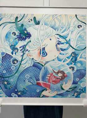 日本动漫装饰画金田凉子潮流艺术Ryoko Kaneta版画龙宫二次元挂画