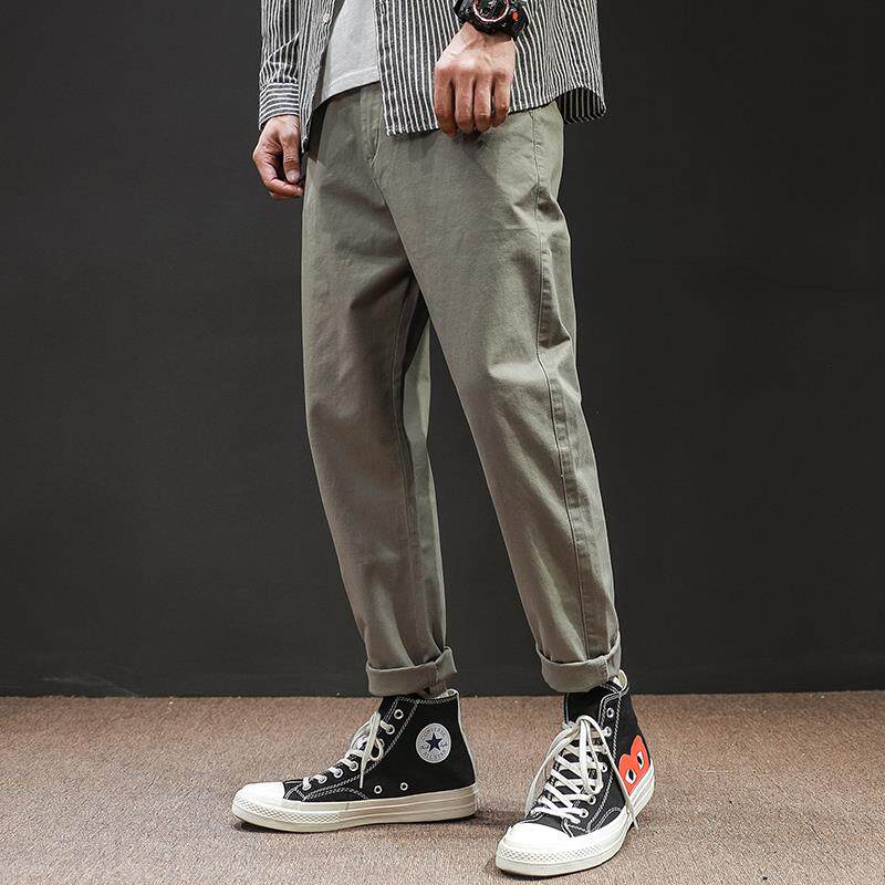 春季裤子男休闲裤宽松男款长裤百搭锥形裤加绒男裤潮流大码工装裤