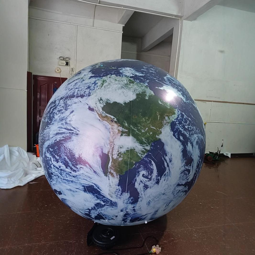 地球村之旅通用地球彩色全喷绘涤纶布场地装饰品网红景区活动布置