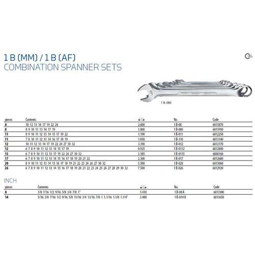 Gedr6e26件套开口梅花件两用o组合扳手套11B-026B-02(6012920)
