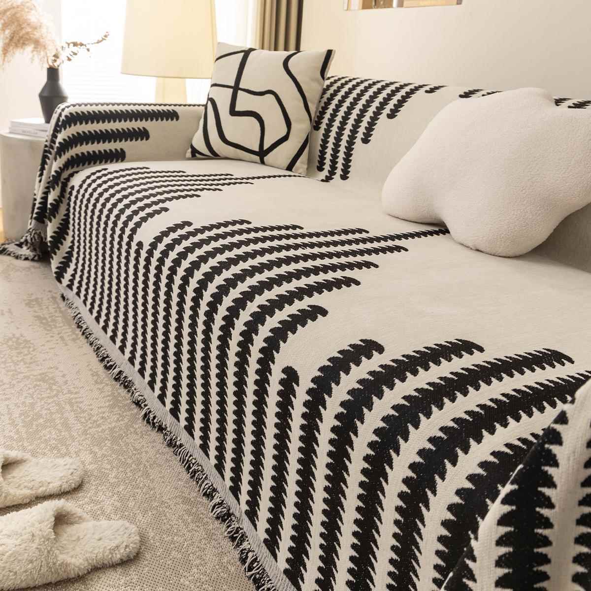 北欧简约沙发盖布巾四季通用沙发垫雪尼尔沙发巾沙发套罩沙发毯子