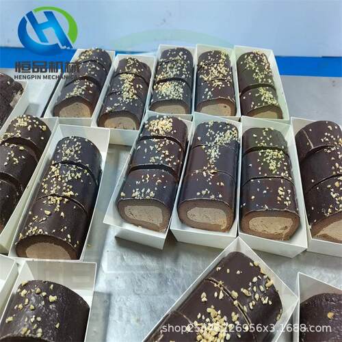 梦龙卷 蛋糕卷 面包巧克力涂层机 恒品 代可可脂裹涂设备 带加热