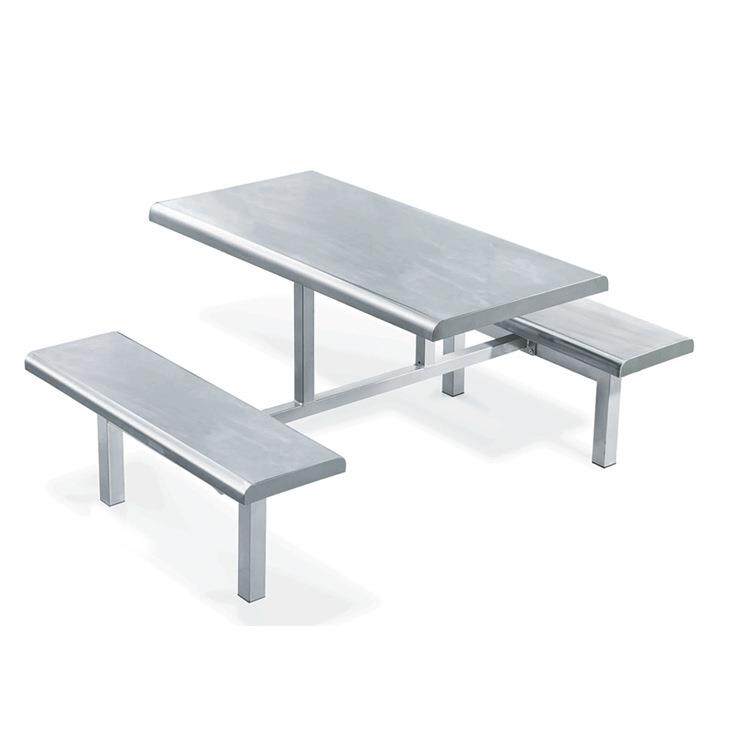 不锈钢长凳快餐台厂家餐桌椅食堂椅饭常餐椅快餐台员工