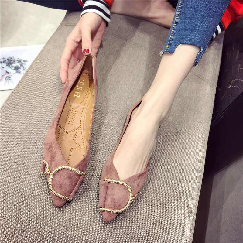 2025春季新款百搭平底鞋女尖头软底网红单鞋淑女鞋子韩版女鞋黑色,女鞋,浅口单鞋,淘宝优惠券,粉丝福利购,淘宝优惠卷