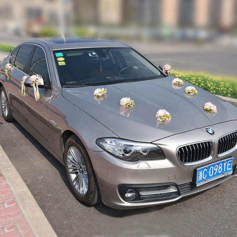 结婚仿真花玫瑰副婚车装饰 D642