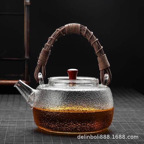 新款加厚耐热耐热玻璃提梁壶沸水壶花茶壶电陶炉居家过滤煮茶壶