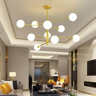 后现代小吊灯玻璃灯饰 餐厅卧室北欧灯具 现代简约客厅个性 分子灯