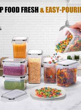 Kitchen 7pcs Food Containers Set BPA Free Plastic Airtight S