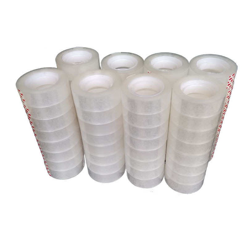 文具胶带 透明白色1.2CM50米整箱批发小胶布花店缠绕大卷小透明胶
