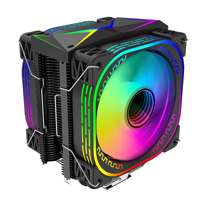 双风扇四铜管CPU散热器静音1700AMD2011台式电脑通用散热CPU风扇